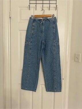 Relativity Light Blue Boyfriend Utility Jeans